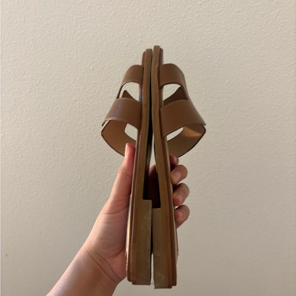 Steve Madden Hadyn Cognac Leather Sandals - Picture 5 of 7